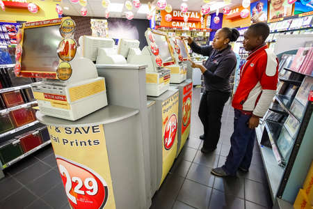 Johannesburg, South Africa - July 05 2011: Inside Interior of a Kodak Express photo printing lab