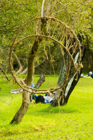 Johannesburg, South Africa - May 09 2015: Outdoor Art Sculpture Exhibition at Nirox Parkのeditorial素材