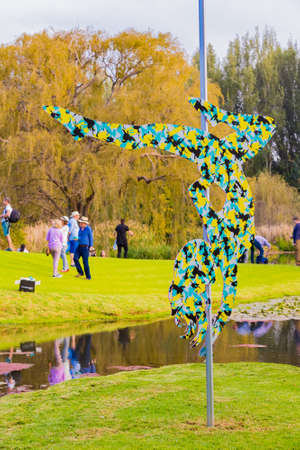 Johannesburg, South Africa - May 12 2018: Outdoor Art Sculpture Exhibition at Nirox Parkのeditorial素材
