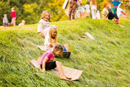 Johannesburg, South Africa - May 09 2015: Kids having fun in a Parkのeditorial素材