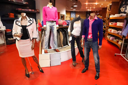 Johannesburg, South Africa - April 27 2011: Interior of an Up-Market Fashion Clothing Retail Storeのeditorial素材