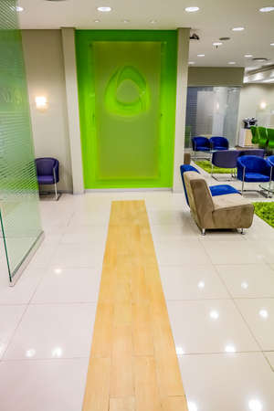 Johannesburg, South Africa - July 16 2012: Inside Interior of a Modern African Bank