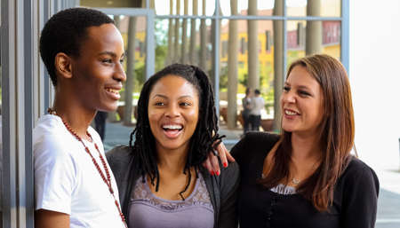 Johannesburg, South Africa, April 17, 2012, Diverse Students on College Campusのeditorial素材