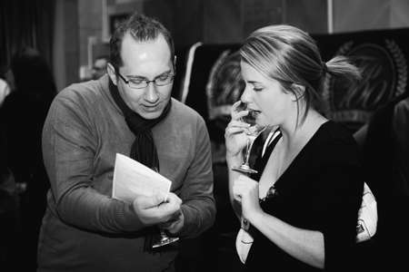 Johannesburg, South Africa - July 21, 2011: Various Caucasian people at wine tasting eventのeditorial素材