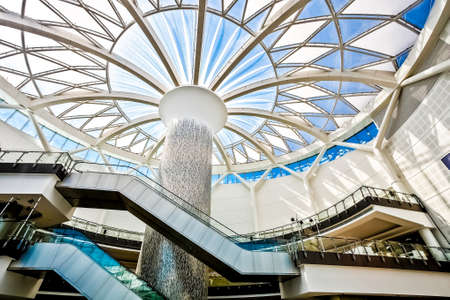 Johannesburg, South Africa - November 09 2011: Interior of Glass Dome Roof of Sandton City Shopping Center Mallのeditorial素材