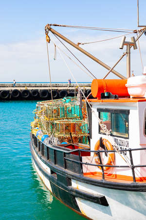 Cape Town, South Africa - March 13 2019: Small Fishing Boats in Kalk Bay Harbourのeditorial素材