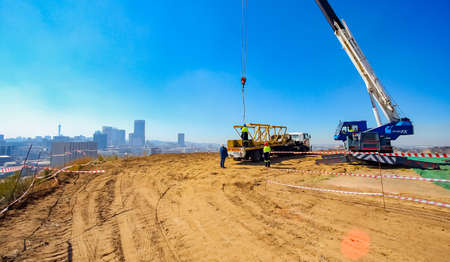 Johannesburg, South Africa - June 05 2010: Construction worker on a building site