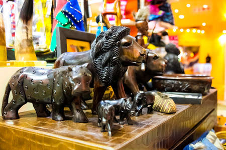 Johannesburg, South Africa - April 27 2011: African Curios in an Up-Market Retail shop in Sandton, South Africaのeditorial素材