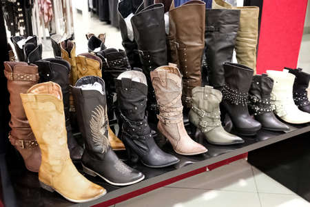 Johannesburg, South Africa - April 27 2011: Shoes in an Up-Market Fashion Clothing Retail Storeのeditorial素材