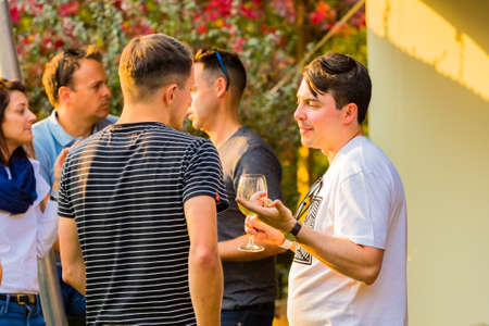 Johannesburg, South Africa - May 12 2018: People at an outdoor Food and Wine Festivalのeditorial素材