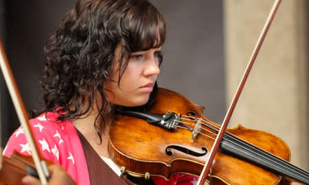 Johannesburg, South Africa - August 28 2010: Diverse youth at music school orchestraのeditorial素材