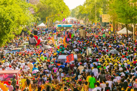 Pretoria, South Africa, 09/24/2016, Floats and fancy dress costumes at the Gauteng Carnival in Pretoriaのeditorial素材