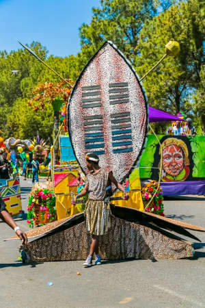 Pretoria, South Africa - September 24 2016: Floats and fancy dress costumes at the Gauteng Carnival in Pretoriaのeditorial素材