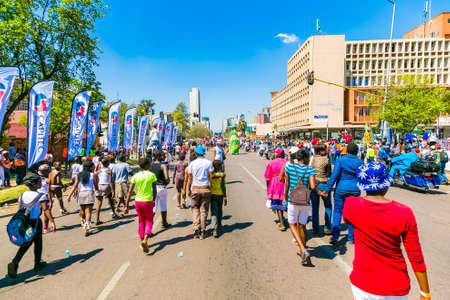 Pretoria, South Africa - September 24 2016: Floats and fancy dress costumes at the Gauteng Carnival in Pretoriaのeditorial素材