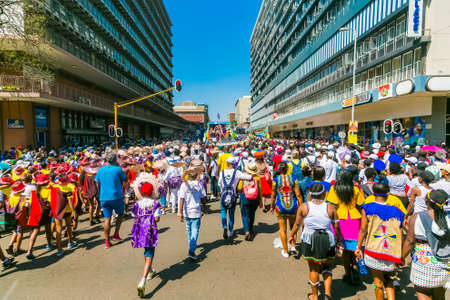 Pretoria, South Africa - September 24 2016: Floats and fancy dress costumes at the Gauteng Carnival in Pretoriaのeditorial素材