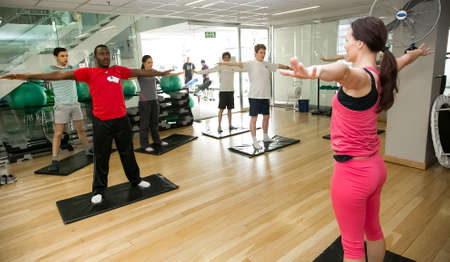 Johannesburg, South Africa - September 09 2013: Diverse Group of young people at a Pilates Classのeditorial素材