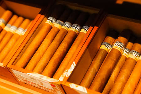 Johannesburg, South Africa - April 27 2011: Interior of an Up-Market Cigar Shopのeditorial素材