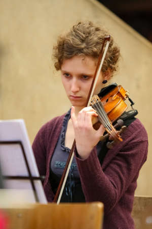 Johannesburg, South Africa - August 28 2010: Diverse youth at music school orchestraのeditorial素材