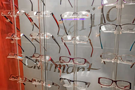 Johannesburg, South Africa - July 05 2011: Inside Interior of an Optometrist in a Mallのeditorial素材