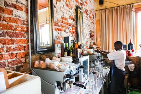 Johannesburg, South Africa - February 21 2011: Interior of Retro Bistro Coffee Shop in up-market...