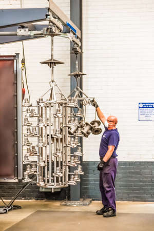 Johannesburg, South Africa - September 7 2016: Industrial Valve Manufacturing and Assembly Painting Facilityのeditorial素材