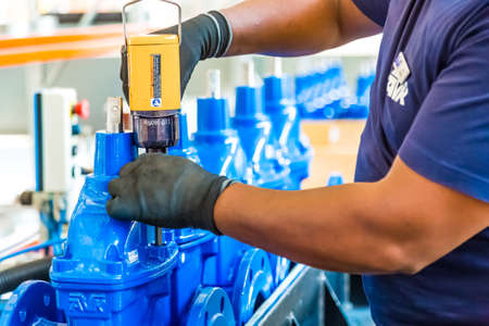 Johannesburg, South Africa - September 7 2016: Industrial Valve Manufacturing and Assembly Factory Facilityのeditorial素材