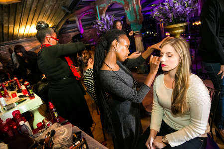 Johannesburg, South Africa - July 03 2013: Backstage Hair and Make-up at Event