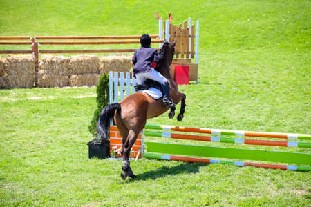 Johannesburg, South Africa - October 08 2011: Equestrian Show Jumping and Horse Riding display