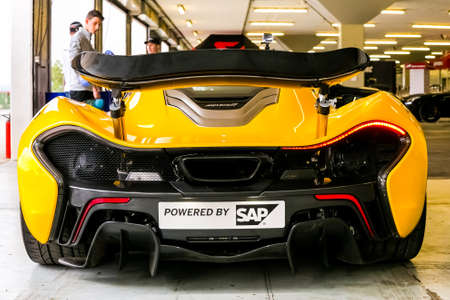 Johannesburg, South Africa - October 11 2014: Close up of a McLaren P1 supercarのeditorial素材
