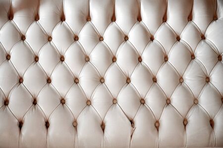 White Diamond shape leather couch pattern texture for design backgroundの写真素材