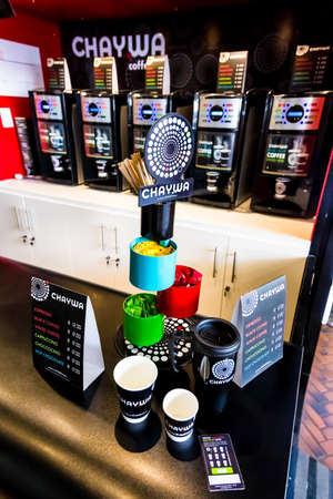 Pretoria, South Africa - November 07 2014: Pop Up Coffee Shop at Train Stationのeditorial素材