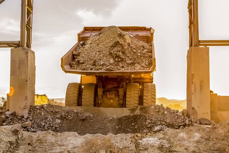 Platinum Mining and processing, Dump Truck for transporting rocks