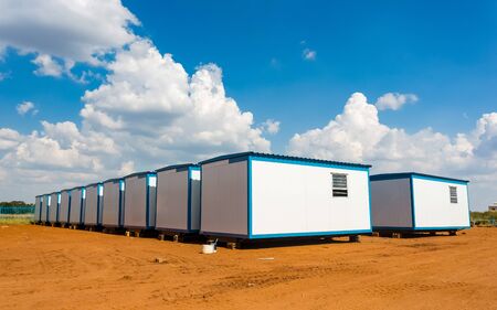 Relocatable mobile portable buildings used as prefabricated offices on building sites and other...