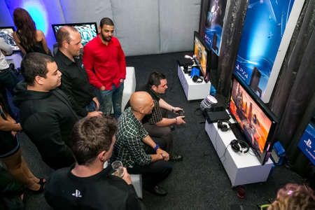Johannesburg, South Africa - December 10 2013: Gamers at Play Station PS4 launch event