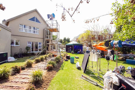 Johannesburg, South Africa, September 08, 2010, Behind the scenes on a Television advert Film Set on...