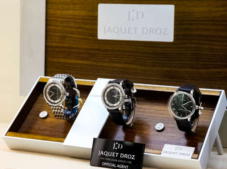 Johannesburg, South Africa - April 27 2011: Expensive Wrist Watches on display in Up-Market retail...