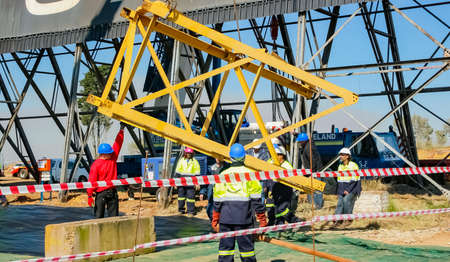 Johannesburg, South Africa - June 05 2010: Construction worker on a building site