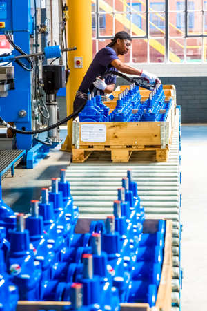 Johannesburg, South Africa - September 7 2016: Industrial Valve Manufacturing and Assembly Factory...