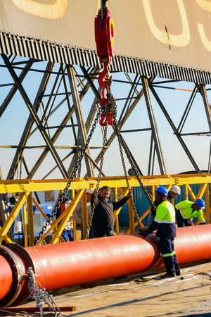 Johannesburg, South Africa - June 08 2010: Construction worker on a building siteのeditorial素材