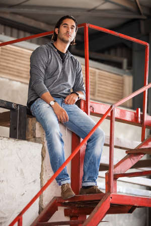 Johannesburg, South Africa - October 26, 2012: Real Estate Mogul, Jonathan Liebman inside a empty buildingのeditorial素材