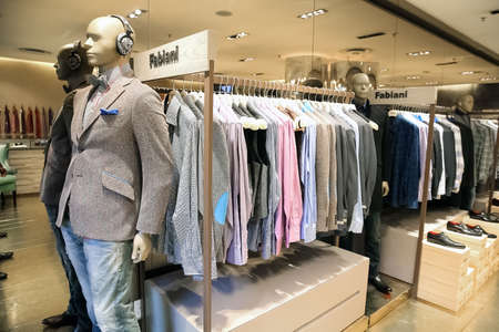 Johannesburg, South Africa - April 27 2011: Interior of an Up-Market Men's Fashion Clothing Retail...