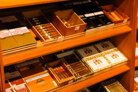 Johannesburg, South Africa - April 27 2011: Interior of an Up-Market Cigar Shopのeditorial素材