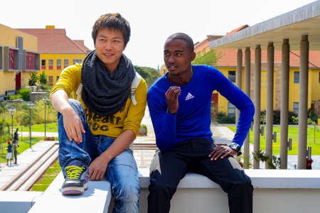 Johannesburg, South Africa, April 17, 2012, Diverse Students on College Campusのeditorial素材