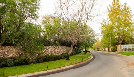 Johannesburg, South Africa, September 09, 2010, Upmarket wealthy suburban Johannesburg neighborhood in gated community estateのeditorial素材