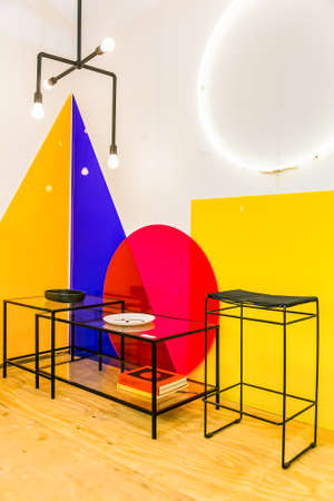 Johannesburg, South Africa - October 14 2017: Retro style modern contemporary furniture on display