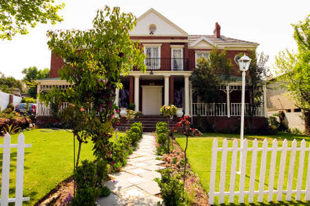 Johannesburg, South Africa - September 10, 2010: Upmarket wealthy suburban neighborhood in gated...