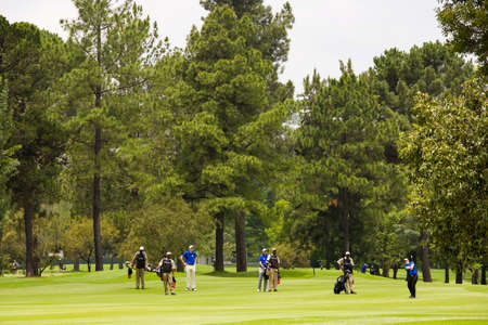 Johannesburg, South Africa - November 18, 2014: Amateur golfers playing a round of golf as a recreational pursuitのeditorial素材