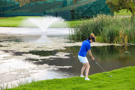 Sun City, South Africa - October 28, 2012: Amateur golfers playing a round of golf as a recreational pursuitのeditorial素材