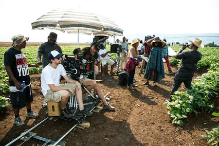 Johannesburg, South Africa - February 19, 2014: Behind the scenes set on location with a collaboration of African Artists to record Cocoa na Chocolate Music Videoのeditorial素材