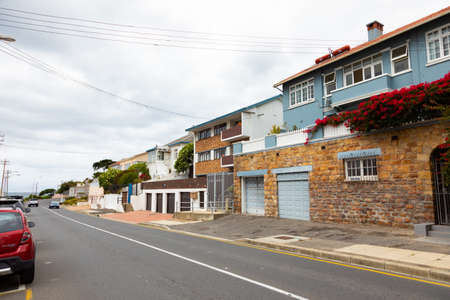 Cape Town, South Africa - February 21, 2021: Fish Hoek residential neighbourhood, a small sleepy coastal holiday destination in Cape Townのeditorial素材